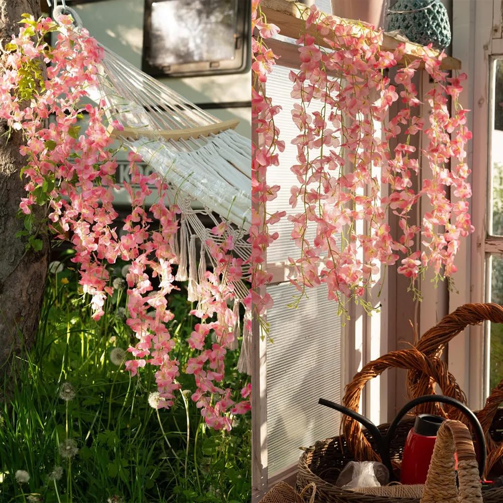 YRIOWMI long cherry blossom garland used to decorate stairs