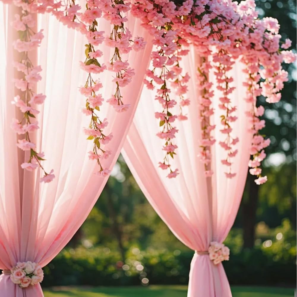 YRIOWMI multiple garlands combined for a voluminous bloom effect