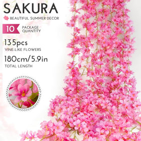 YRIOWMI cherry blossom garland segment for archways, easy to shape.