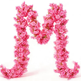 YRIOWMI cherry blossom garland shows full 59ft length for grand displays.