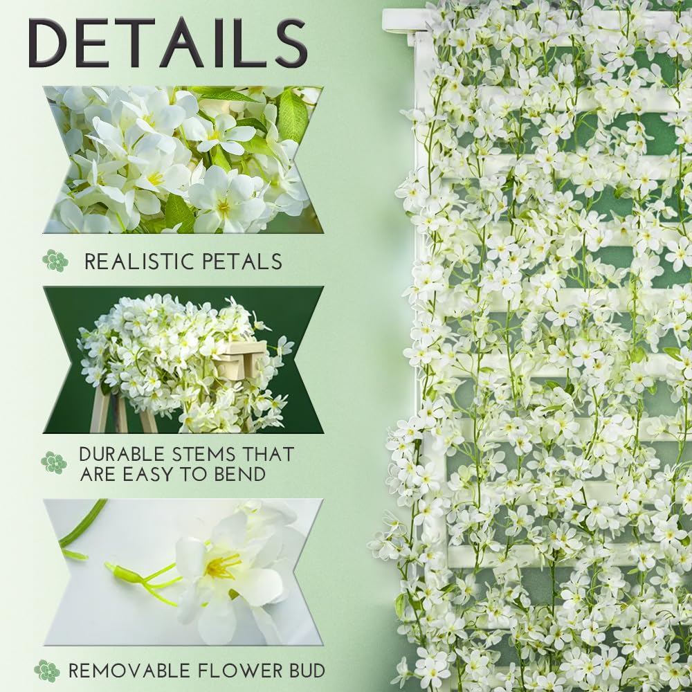 YRIOWMI cherry blossom garland wedding table backdrop with soft gradient petals