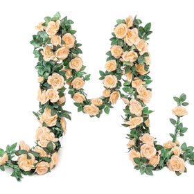 YRIOWMI rose vine 7.5ft with 9 lifelike roses for elegant arch decor