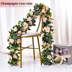 YRIOWMI rose vine table mantel decor idea