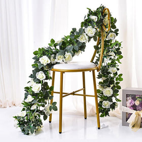 YRIOWMI wedding arch backdrop ready rose garland for ceremonies.