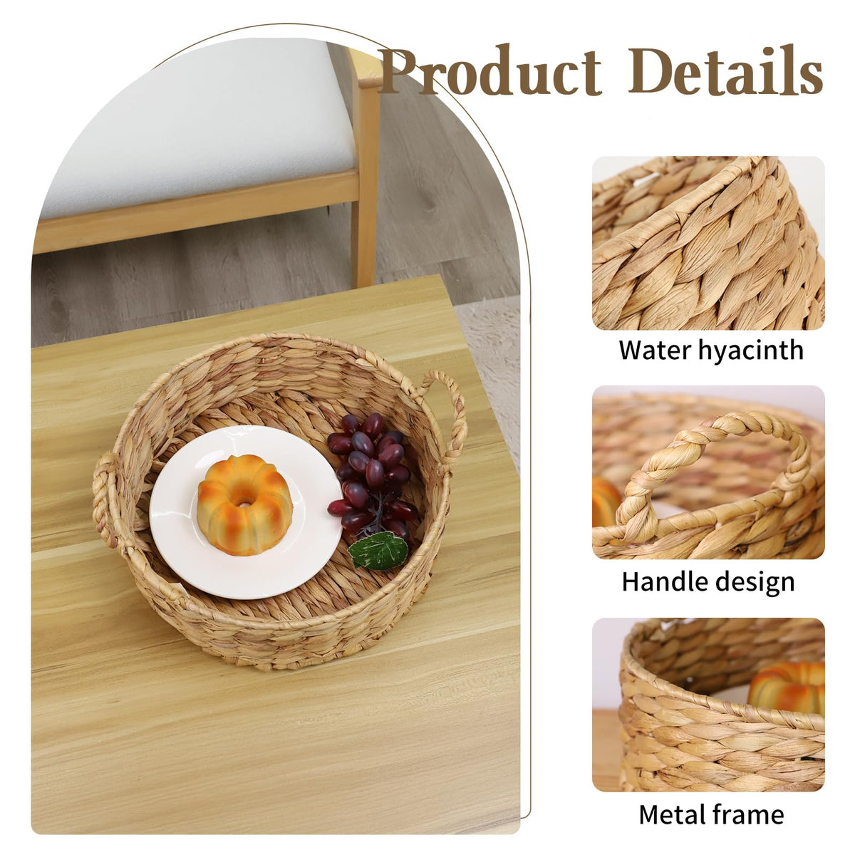 YRLSOTGE eco-friendly gourd grass basket blends with natural home decor.