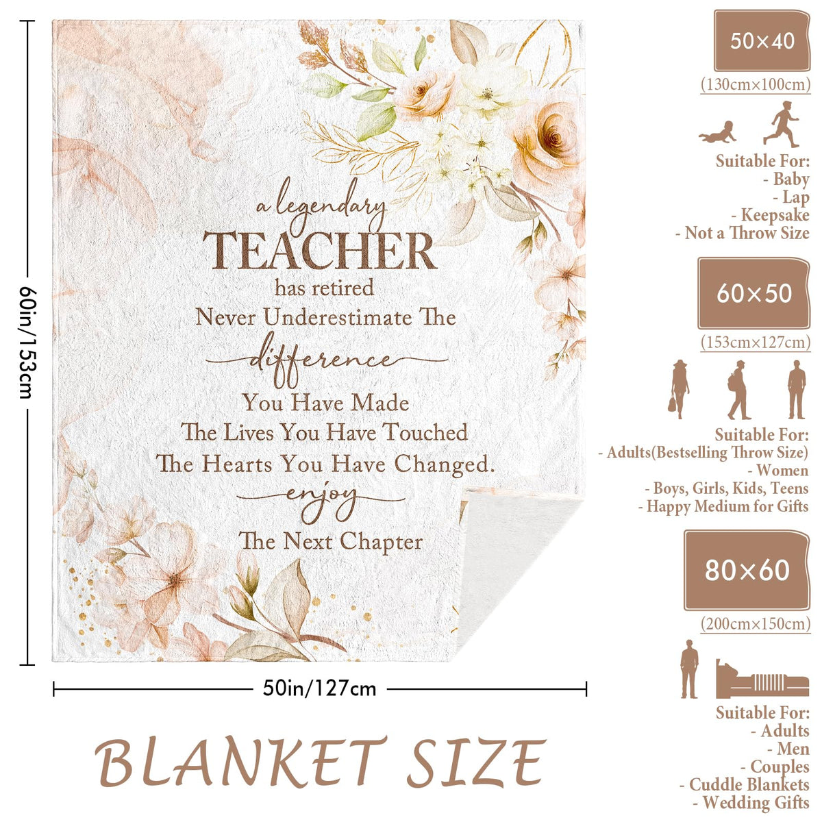 The YSBLGWE blush and white prints blanket complements modern interiors.