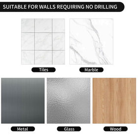 YSD easy-install kit supports adhesive strips and screws for versatile mounting.