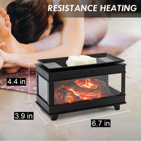 YSong three-sided glass warmer complements home office or living room decor.