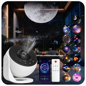Ysonla Galaxy Projector Pro setup room with immersive starry ambience.