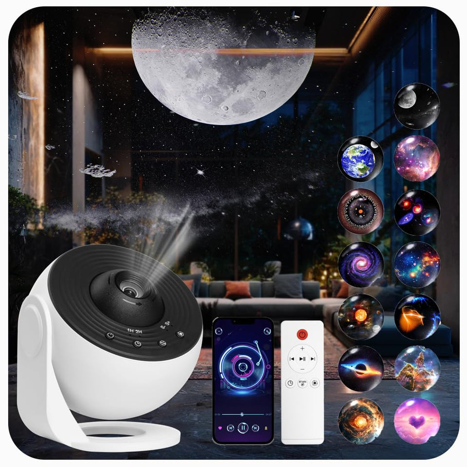 Ysonla Galaxy Projector Pro setup room with immersive starry ambience.