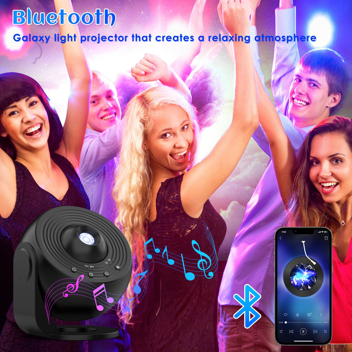 Ysonla Galaxy Projector Pro 360° rotation adds immersive starfield dynamics.