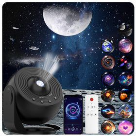 Ysonla Galaxy Projector Pro Earth disc creates a vivid planetary scene in your room.