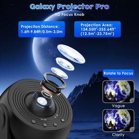 Ysonla Galaxy Projector Pro remote control for easy setup and adjustments.