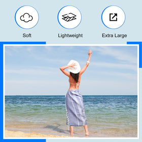 YSYJ soft cotton Turkish beach towel 36x71 for comfortable beach days.