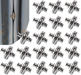 Yteseery magnetic closure clips on curtain close-up for stronger hold.