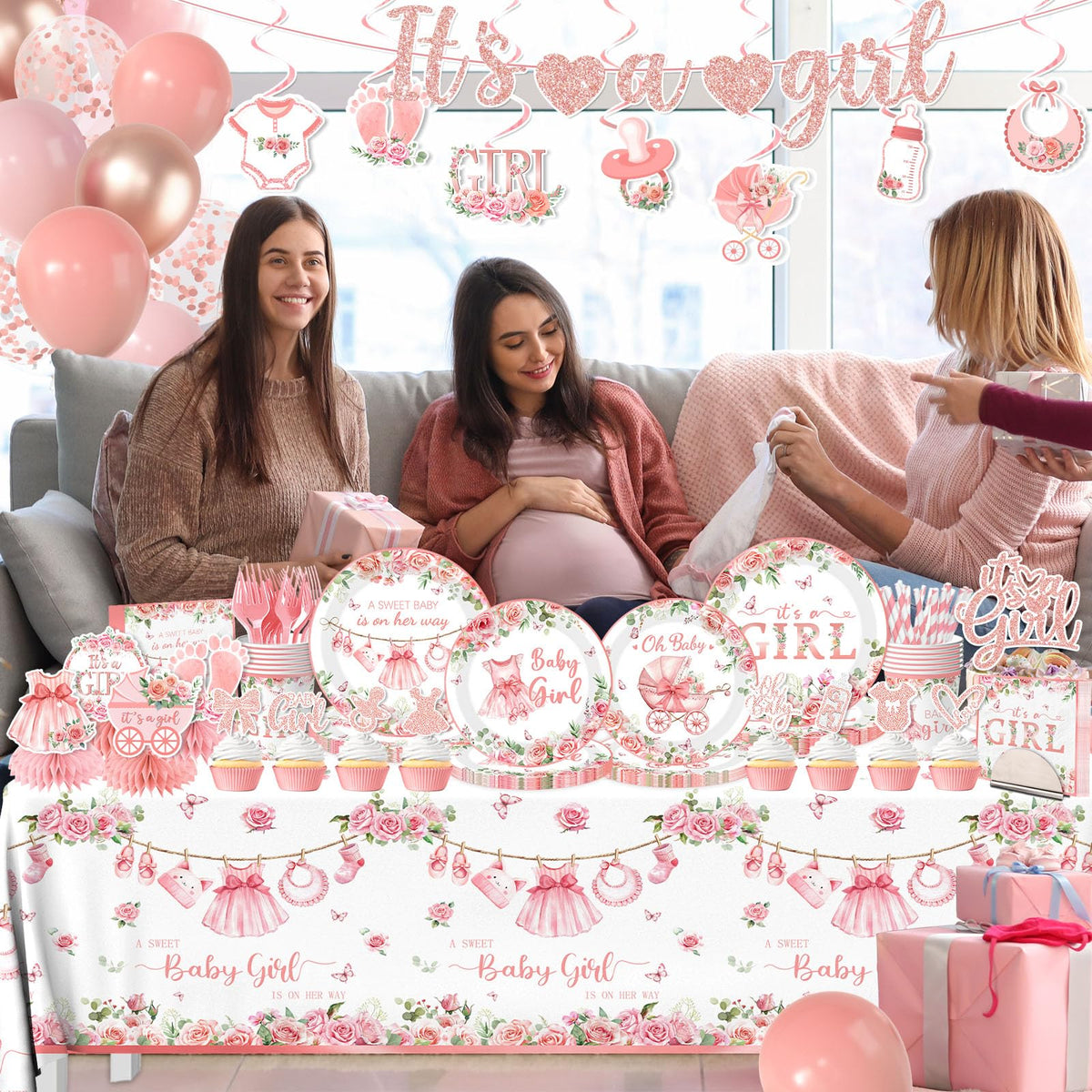 YTGUVBK Baby girl cups provide sturdy serving for guests.