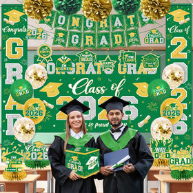 YTGUVBK graduation backdrop, wrinkle-resistant vinyl for a polished party focal point.