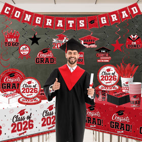YTGUVBK class-of-2026-banner bright flag for festive photo moments.