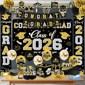 YTGUVBK porch sign banner congrats grad 2026 welcoming guests.