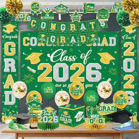 YTGUVBK congrats grad porch sign banner, easy outdoor or indoor display.