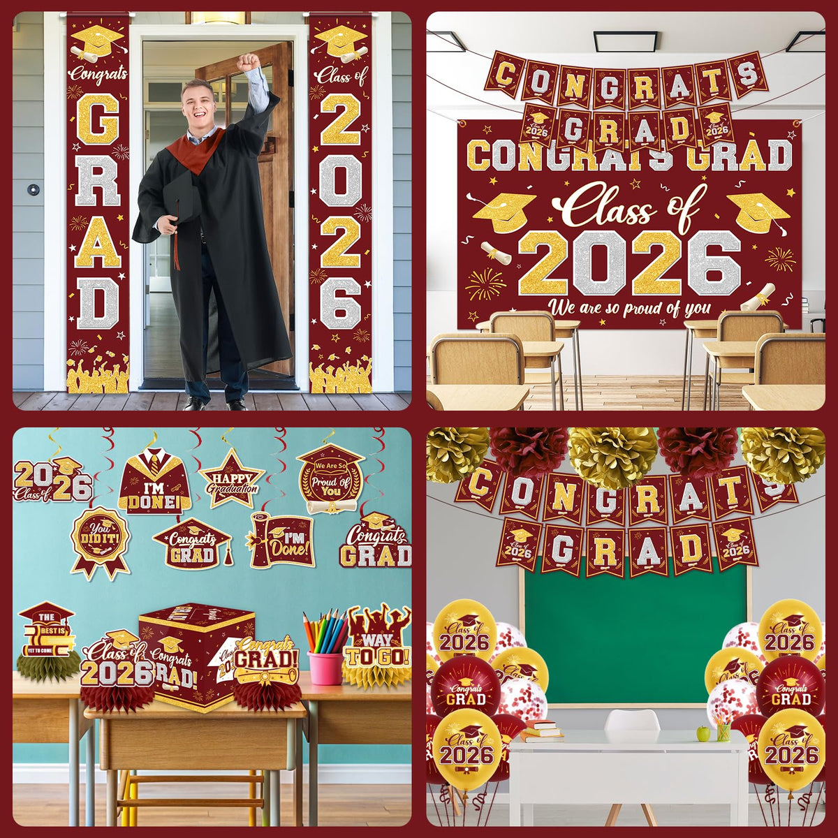 YTGUVBK maroon gold hanging swirls decorate walls and ceilings