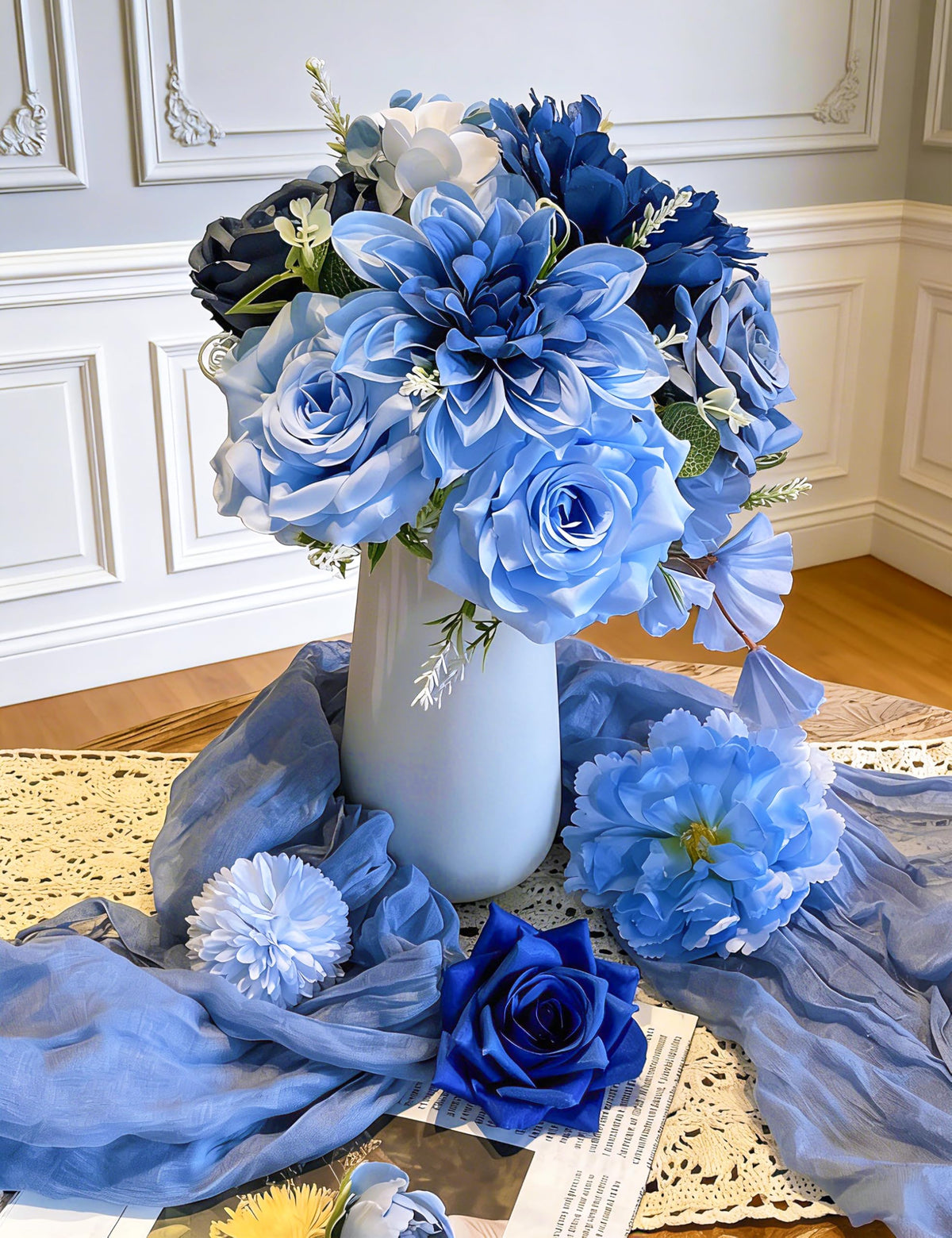 yuagolle diamond rose in light-blue for dreamy event accents