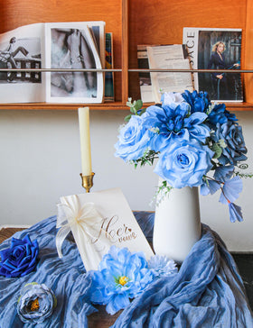 yuagolle rose in grey-blue adding muted elegance to arch styling