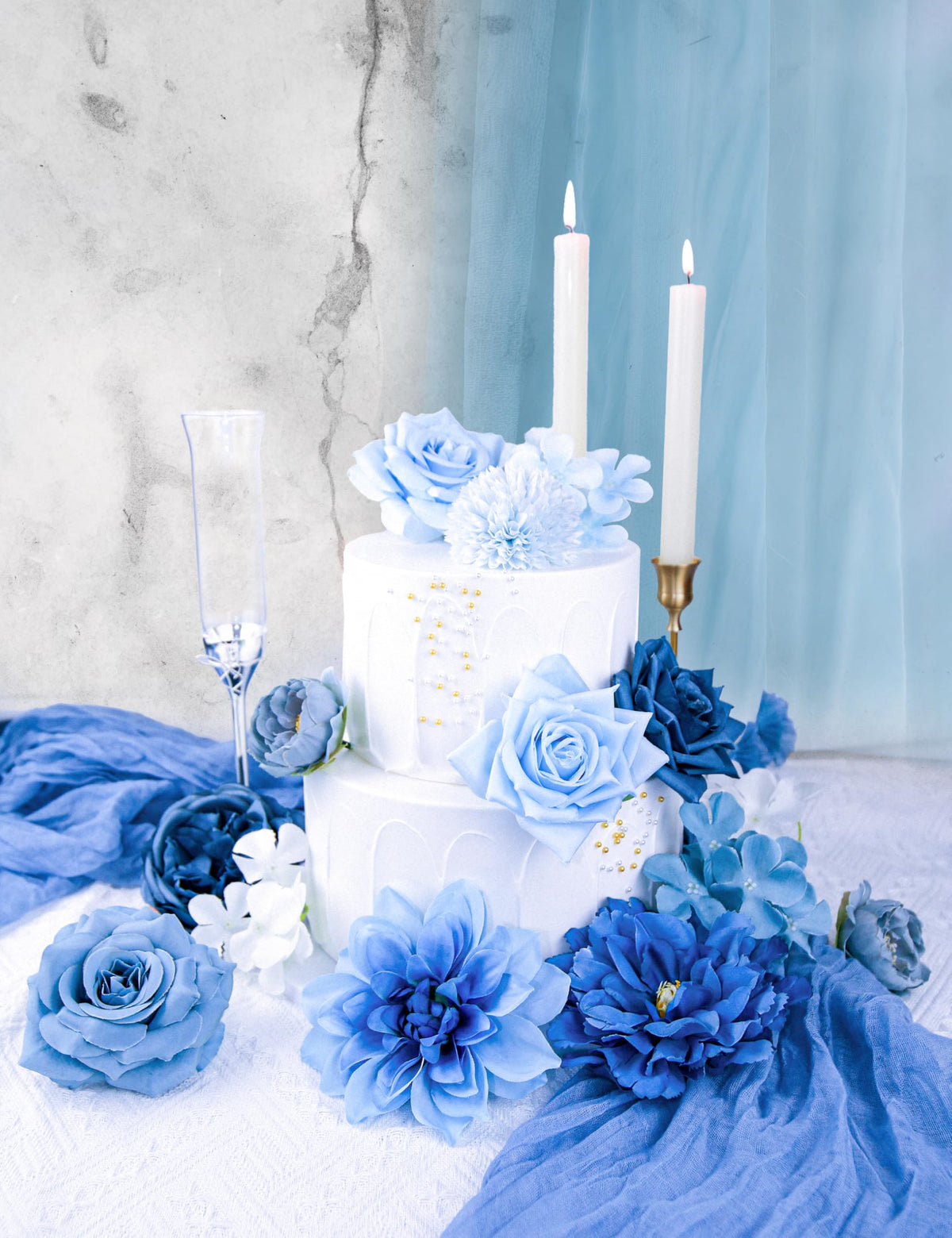 yuagolle rose in light-blue giving a fresh spring vibe for baby showers