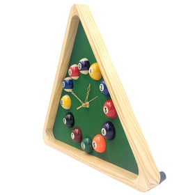 Yuanhe billiards pool ball clock detailed halves emphasize numbers and legibility.