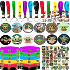 YUANHUISHENG Yoda bracelets in vibrant colors for party favors