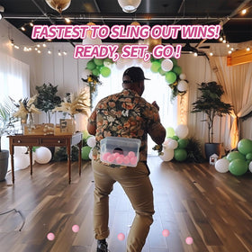 YUBAIHUI pink hip game in action bringing laughter to a baby shower