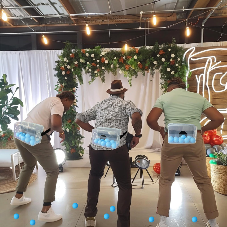 YUBAIHUI twist-shake ping pong hip game blue for lively baby showers.