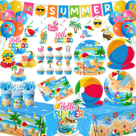 YUCPOJU Hello Summer banner decor for sunlit beach party photo moments.