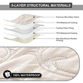 YUEANG recliner cover anti-slip back straps and buckle for a secure fit