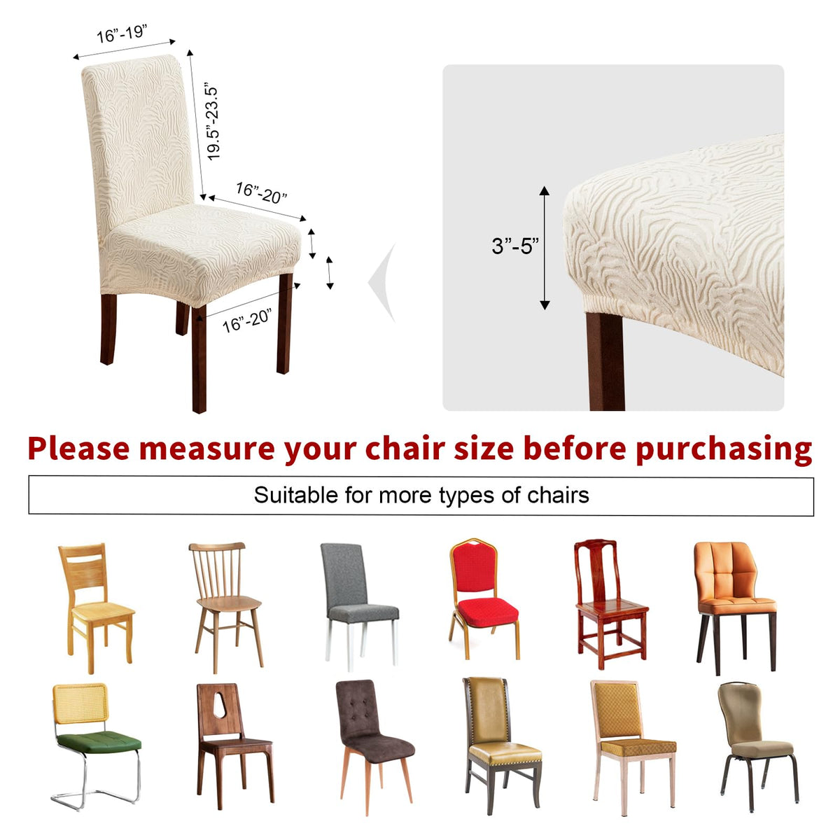 YUEANG stretch Parsons slipcover hugging chair contours securely.
