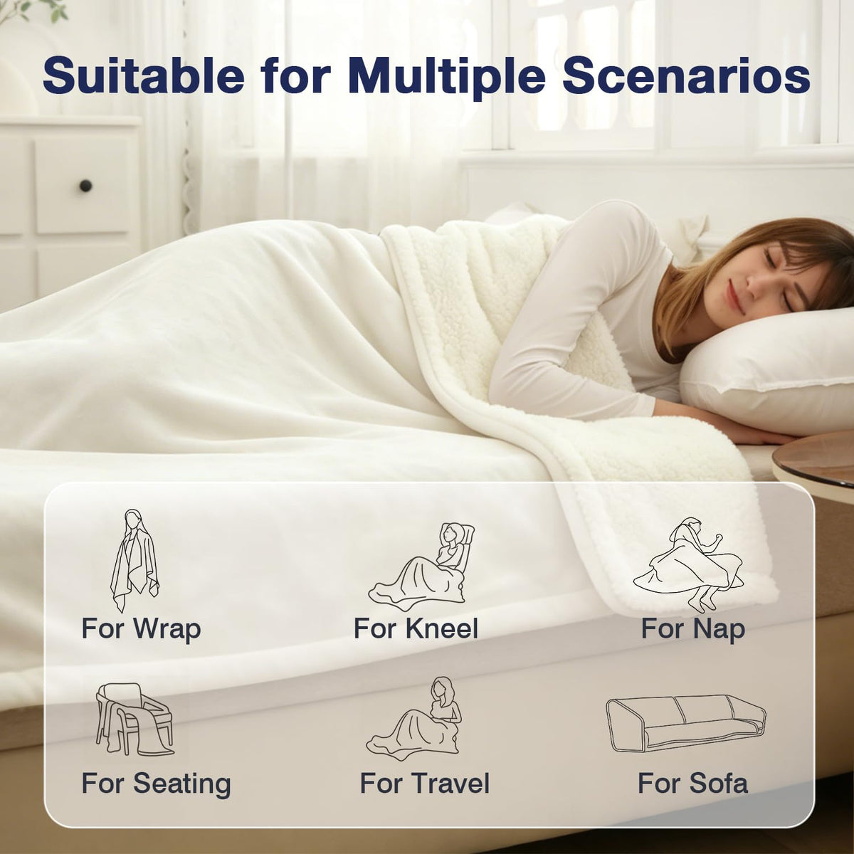 Yueco machine-washable electric blanket for easy care