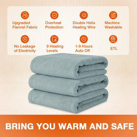 Yueco heated blanket ultra soft flannel for luxurious comfort on chilly evenings
