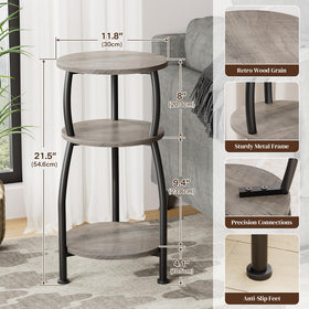 Yuede industrial round table grey legs complements modern decor while providing sturdy support.