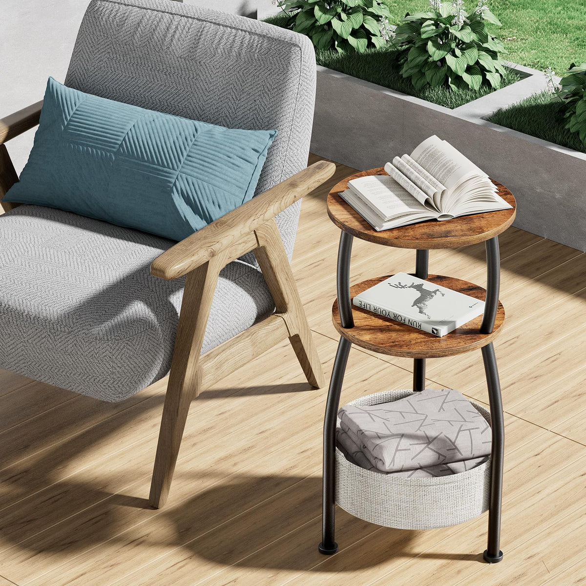 Yuede rustic brown finish coordinating with various styles