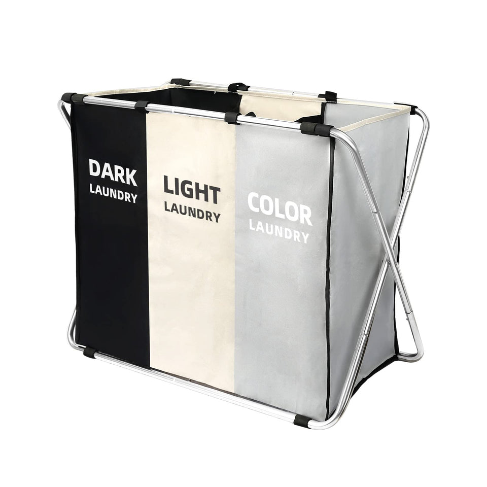 YUELAN 180L laundry basket with collapsible tall design for easy dorm storage.