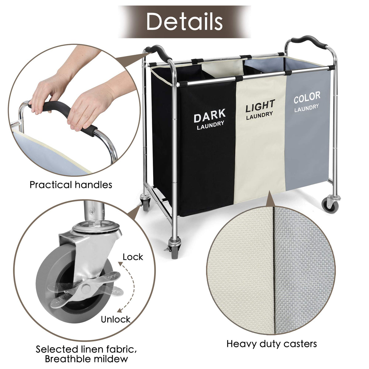 YUELAN top straps offer stability and easy bag removal