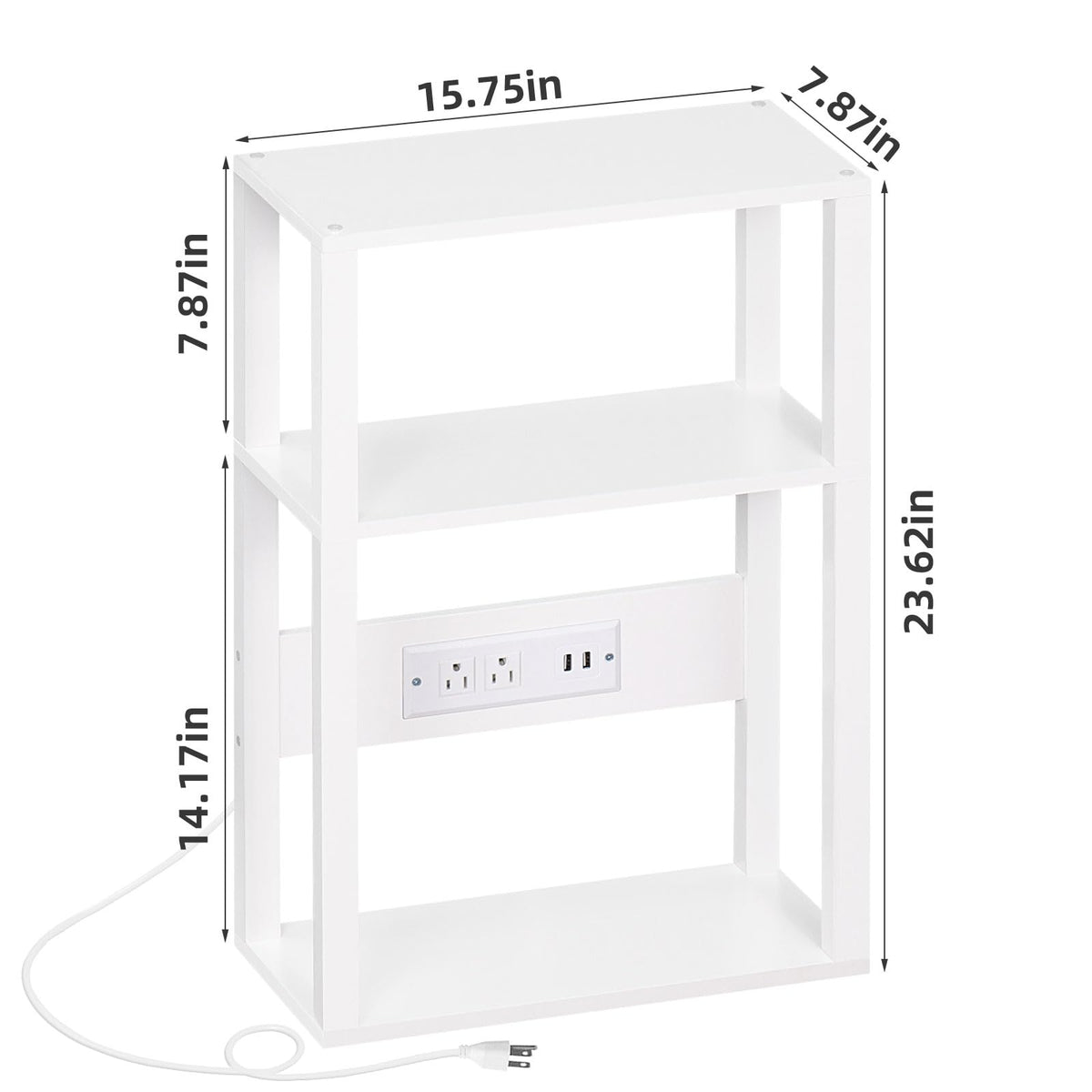 YUFAM bottom shelf storage on a compact side table