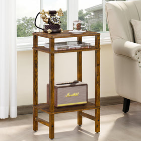 YUFAM 3-tier storage design on a modern end table boosts organization