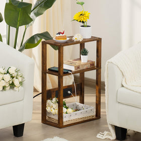 YUFAM rustic brown top panel adds warmth and style to a bedside setup.