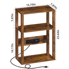 YUFAM lower shelf organizes magazines and small essentials in a living area.
