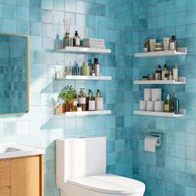 YUFLINX nursery-display shelf keeps toys neatly within reach.