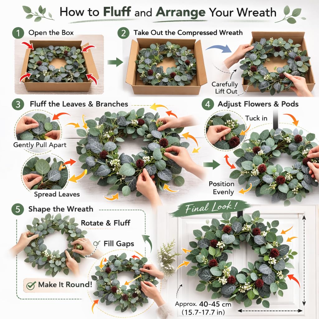 Natural grapevine base featured on the YUGALI wreath for farmhouse charm.
