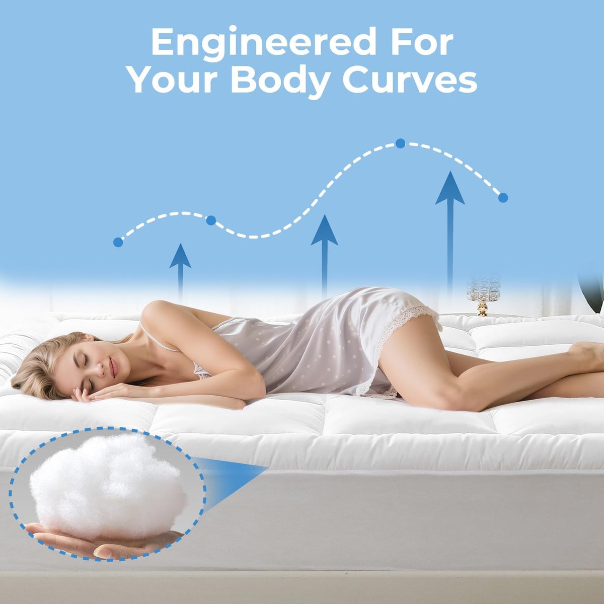 YUGYVOB breathable-fabric topper promotes cooler, drier nights