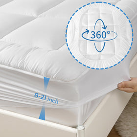 YUGYVOB machine-washable topper simplifies care and keeps fluff