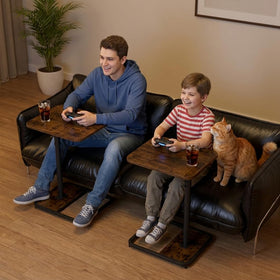 YUHFERA easy-pack, two side tables ready for use.